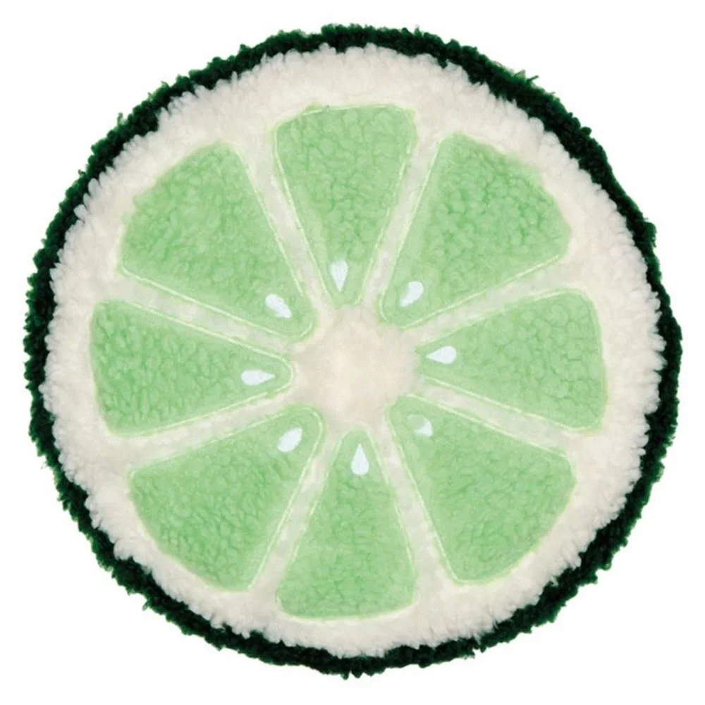 Kirkton House Large Lime Slice Shaped Fruit Accent Decor Pillow